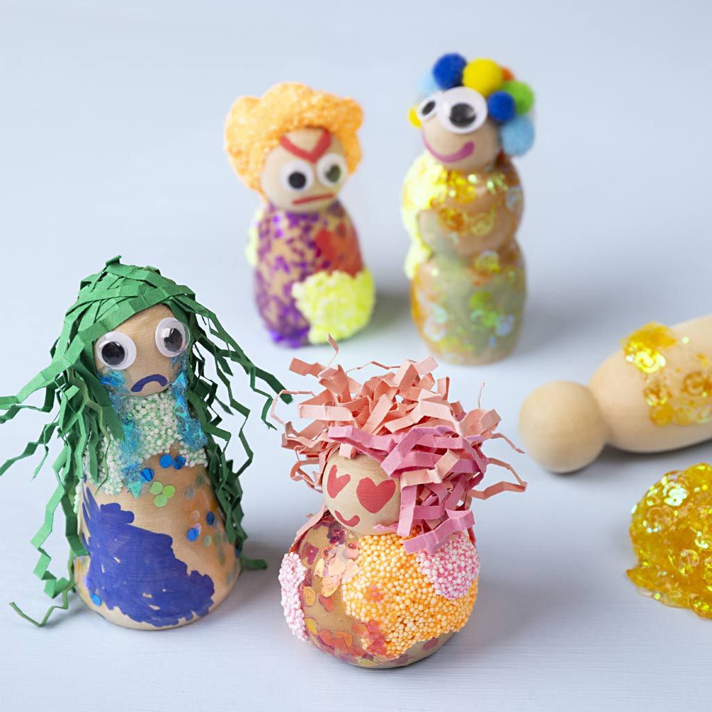 Wooden Figure Bodies Bulk 90 Pack Assorted Sizes 5-8cm - Craft Supplies - Home-Crafts