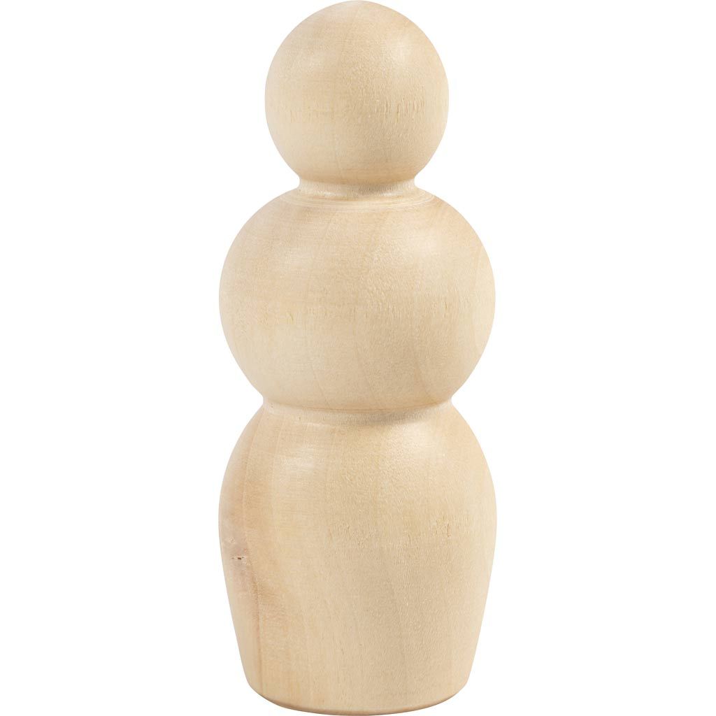 Wooden Figure Bodies Hourglass Shape 5 Pack 7.5cm - Paint Decorate Create - Home-Crafts