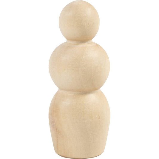Wooden Figure Bodies Hourglass Shape 5 Pack 7.5cm - Paint Decorate Create - Home-Crafts