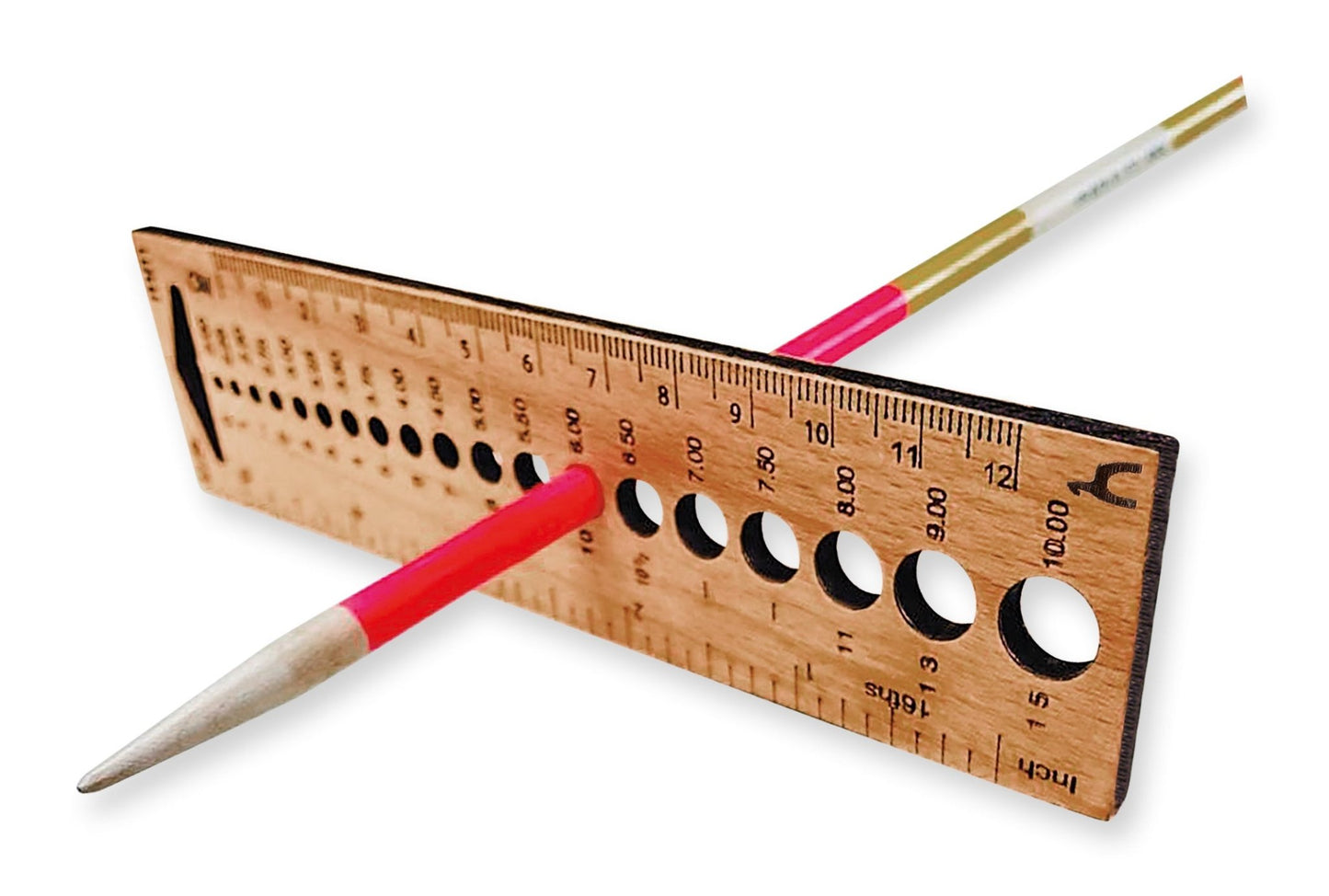 Wooden Knitting Gauge Rectangular Shaped - 2mm to 10mm