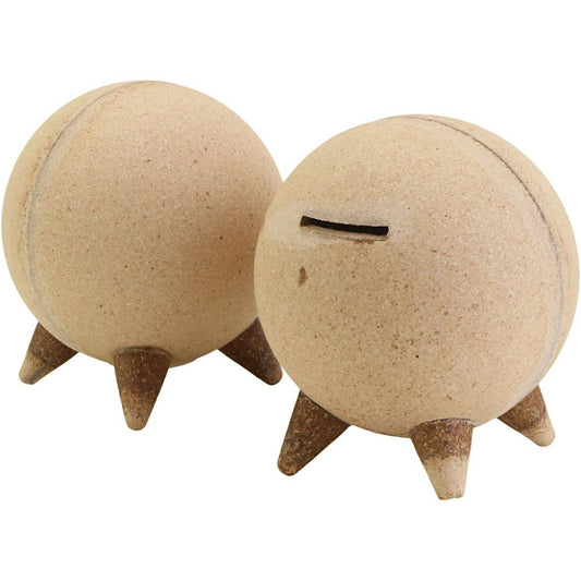 Wooden Money Box - 10 Pack - Round Sawdust Shape for Animal & Figure Decorating - Home-Crafts