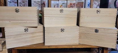 Wooden Plain Unfinished Storage Box Seconds Slight Dents Job lot of 6 - CLEARANCE - Home - Crafts