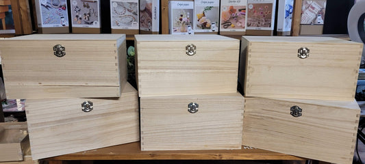 Wooden Plain Unfinished Storage Box Seconds Slight Dents Job lot of 6 - CLEARANCE - Home - Crafts