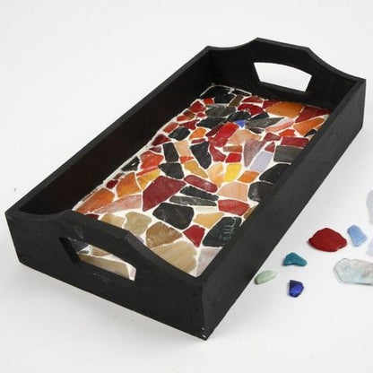 Wooden Serving Tray with Handles 30cm Craft Blank Paint Decoupage Pyrography DIY - Home-Crafts