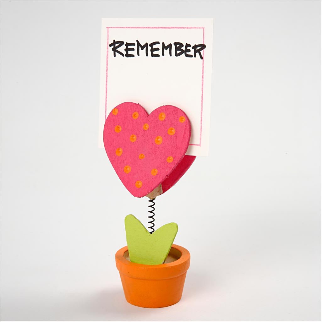 10 x Plywood Memo Holders With Metal Spring Decoration Crafts 10cm - Home - Crafts