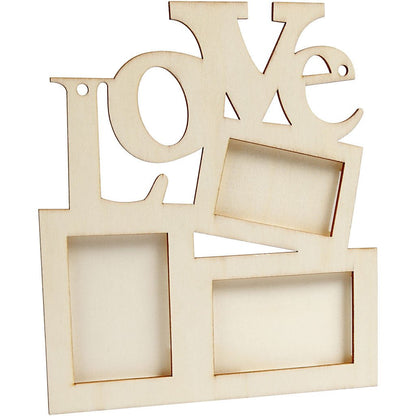 10 x Wooden Frames Collage With Love Hanging Home Furnishings Decoration Crafts 19.6x16x0.7 cm - Home - Crafts