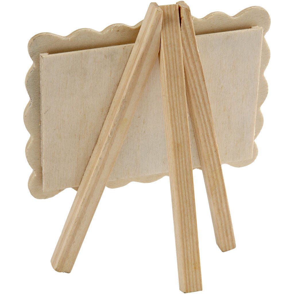 10 x Wooden Wavy Edges Frame With Easel Home Furnishings Decoration Crafts 13.2x11.5x1.8 cm - Home - Crafts