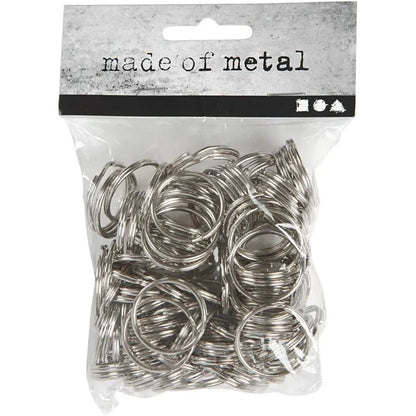 100 x Metal 25mm Large Split Ring For Key Chains Christmas Hanging Decoration