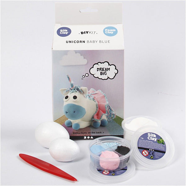 Silk Clay Blue Funny Friends DIY Set For Unicorn Making Moulding Modelling craft - Hobby & Crafts