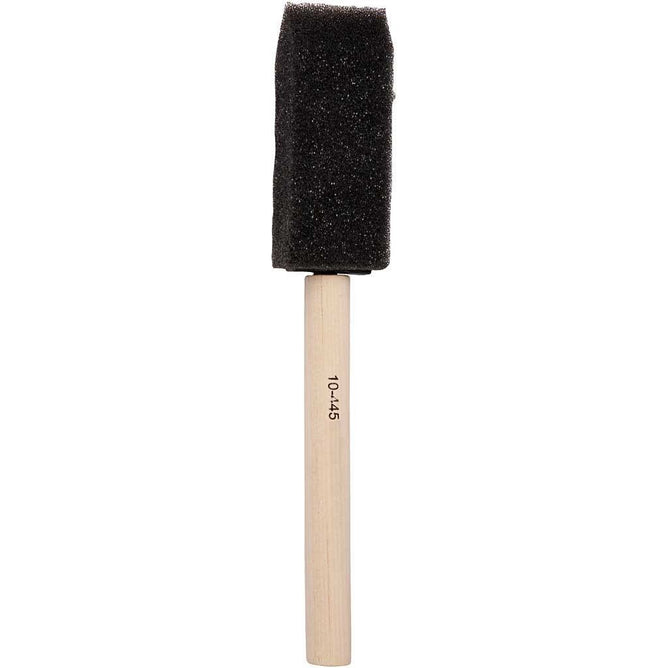 10 x Foam Brushes For Painting With Wooden Handle 25 mm - Hobby & Crafts