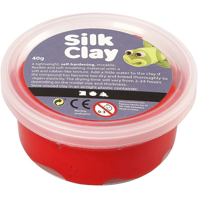 Red Colour Pliable Lightweight Modelling Compound With Plastic Tub 40 g - Hobby & Crafts
