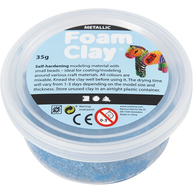 Metallic Blue Colour Small Bead Modelling Material With Plastic Tub 35 g - Hobby & Crafts
