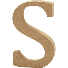 Large MDF Wooden Letter 8 cm - Initial S - Hobby & Crafts