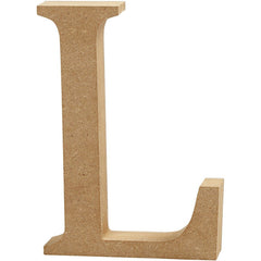 Large MDF Wooden Letter 8 cm - Initial L - Hobby & Crafts
