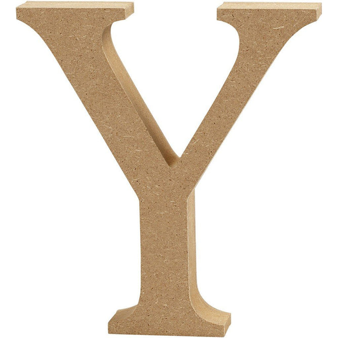 Large MDF Wooden Letter 13 cm - Initial Y - Hobby & Crafts