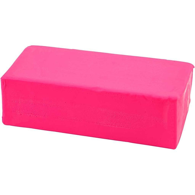 Neon Pink Colour Basic Soft Clay For Modelling Crafts 500 g - Hobby & Crafts
