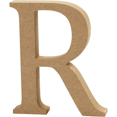Large MDF Wooden Letter 13 cm - Initial R - Hobby & Crafts