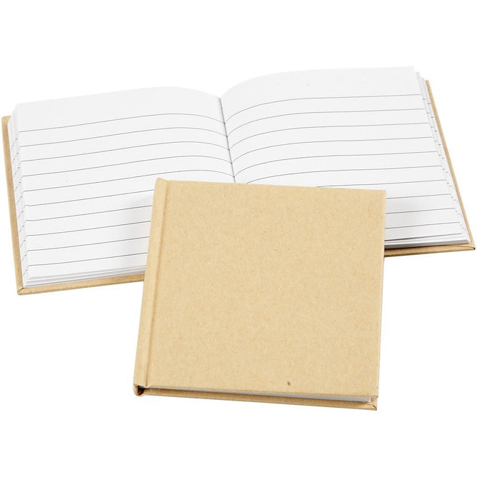 1 x Natural Notebook School Book Writing 80 Legal Ruled Sheets10x10cm Stationary - Hobby & Crafts