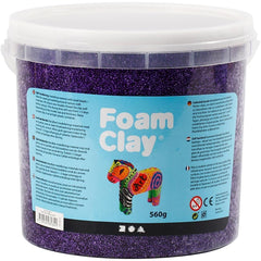Purple Colour Modelling Material Small Beads With Plastic Bucket 560 g - Hobby & Crafts