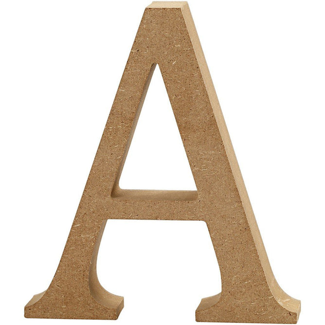 Large MDF Wooden Letter 13 cm - Initial A - Hobby & Crafts