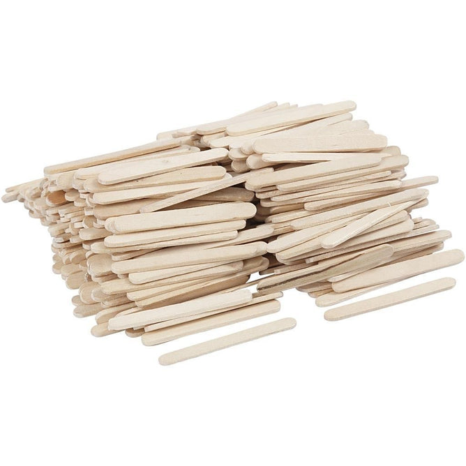 400 x Birch Wood Mini Lightweight Sticks For Ice Lolly Decoration Crafts 5.5 cm - Hobby & Crafts