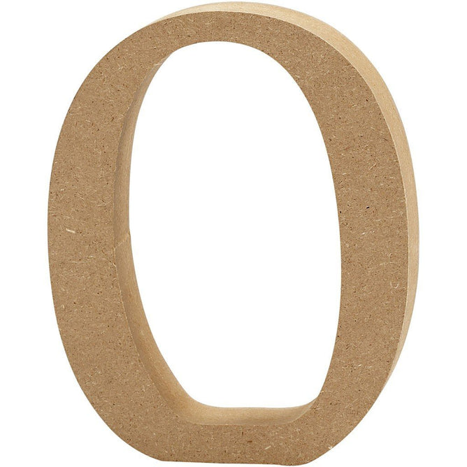 Large MDF Wooden Letter 8 cm - Initial O - Hobby & Crafts