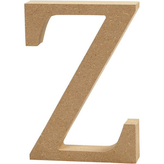 Large MDF Wooden Letter 13 cm - Initial Z - Hobby & Crafts