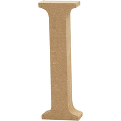 Large MDF Wooden Letter 13 cm - Initial I - Hobby & Crafts