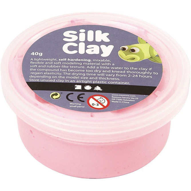 Pink Colour Pliable Lightweight Modelling Compound With Plastic Tub 40 g - Hobby & Crafts