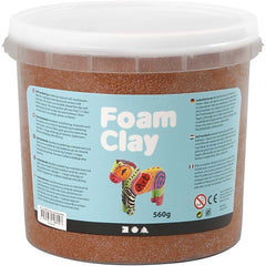 Brown Colour Modelling Material Small Beads With Plastic Bucket 560 g - Hobby & Crafts