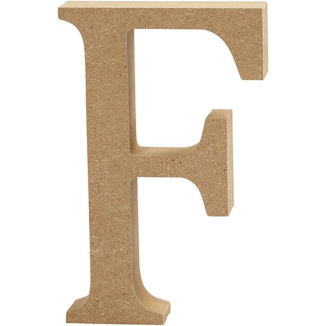 Large MDF Wooden Letter 13 cm - Initial F - Hobby & Crafts