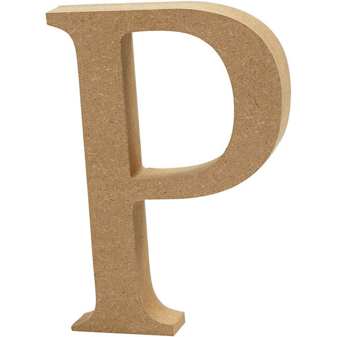 Large MDF Wooden Letter 13 cm - Initial P - Hobby & Crafts