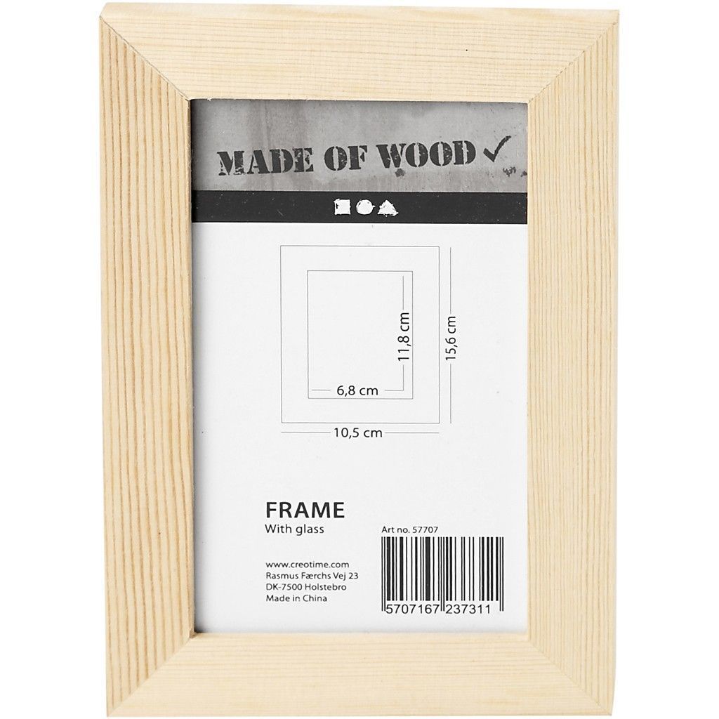 Empress Wood Frame With Footrest Glass For Photos Pictures Decoration 15.6 cm - Hobby & Crafts
