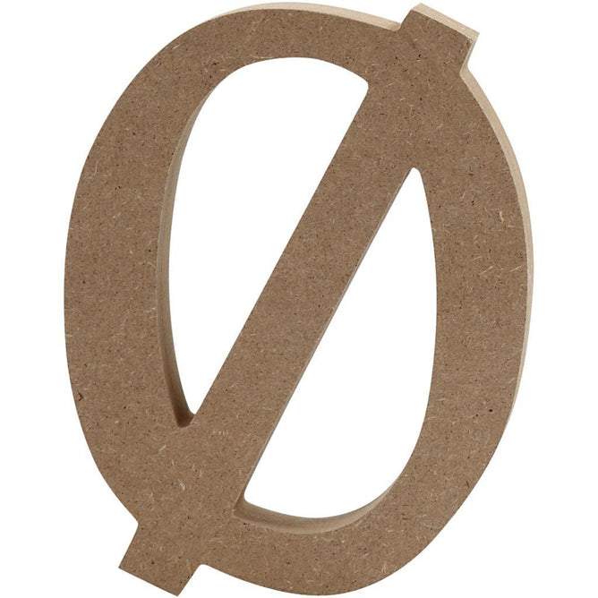 Large MDF Wooden Letter 8 cm - Initial O with macron - Hobby & Crafts