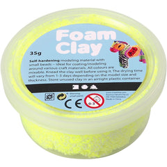 Neon Yellow Colour Small Bead Modelling Material With Plastic Tub 35 g - Hobby & Crafts