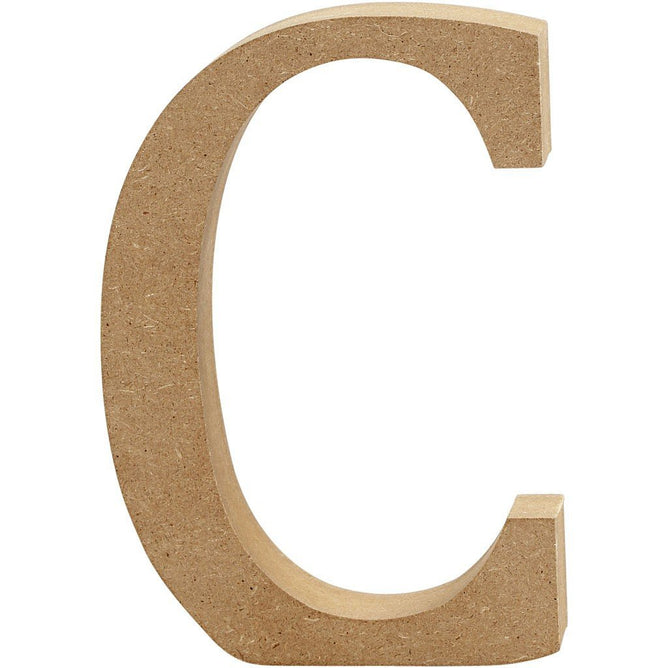 Large MDF Wooden Letter 13 cm - Initial C - Hobby & Crafts