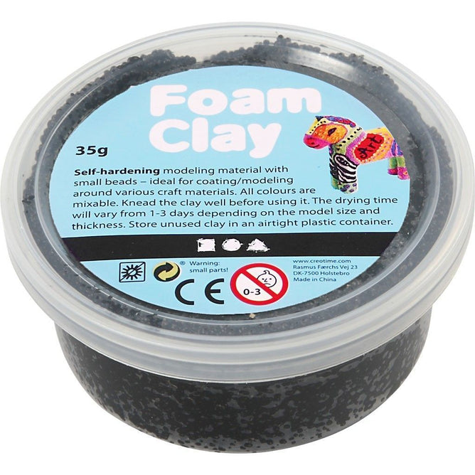 Black Colour Small Bead Modelling Material With Plastic Tub 35 g - Hobby & Crafts