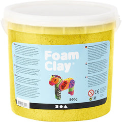 Metallic Yellow Colour Modelling Material Small Beads With Plastic Bucket 560 g - Hobby & Crafts