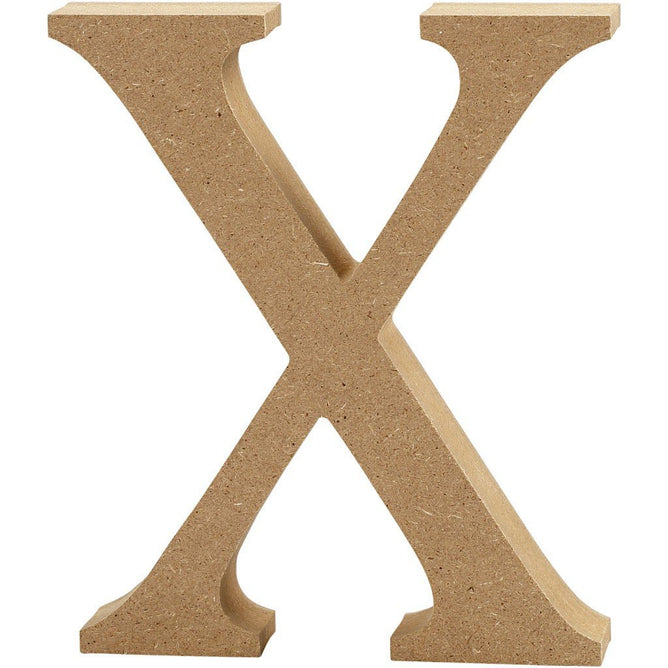 Large MDF Wooden Letter 8 cm - Initial X - Hobby & Crafts