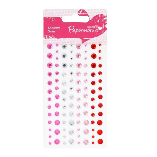 104 x Papermania Adhesive Red Hot Stones Assorted Size Cardmaking Scrapbooking Crafts - Home - Crafts