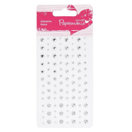 104 x Papermania Adhesive Silver Stones Assorted Size Cardmaking Scrapbooking Crafts - Home - Crafts