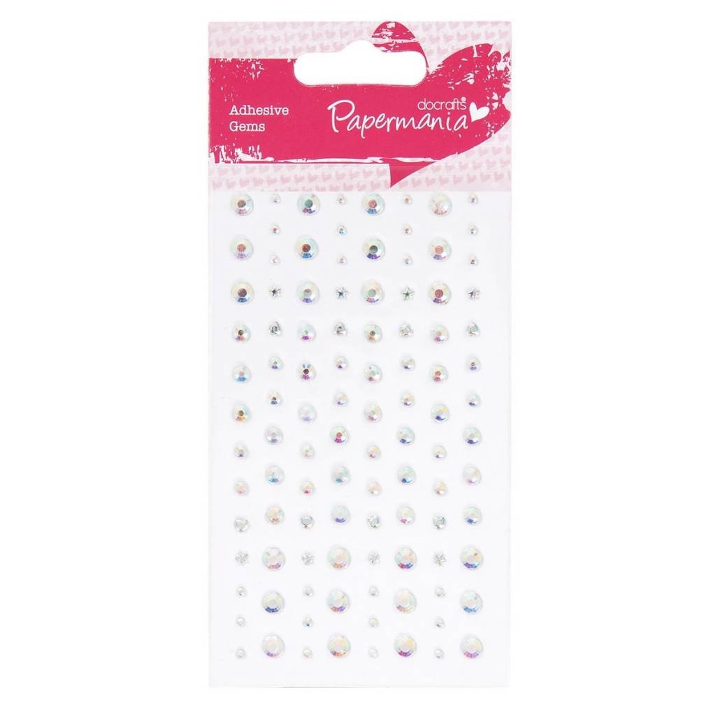 104 x Papermania Adhesive Transparent Stones Assorted Size Cardmaking Scrapbooking Crafts - Home - Crafts