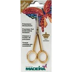 9477 - Madeira Gold Plated Straight Embroidery Sicssors - Hobby & Crafts
