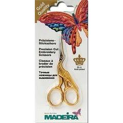 9479 - Madeira Gold Plated Stork Embroidery Scissors - Hobby & Crafts