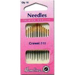 Hemline Gold Eyed Needles - Crewel 5-10 - Hobby & Crafts