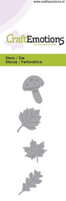 Leaves Mushrooms Stencil Die Universal Embossing Cutting Machine Sizzix Card Making - Hobby & Crafts