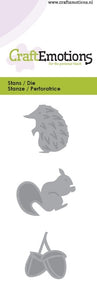 Hedgehog Squirrel Stencil Die Universal Embossing Cutting Machine Sizzix Card Making - Hobby & Crafts