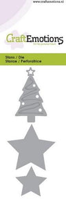 Christmas Tree And Star Stencil Die Universal Embossing Cutting Machine Sizzix Card Making - Hobby & Crafts