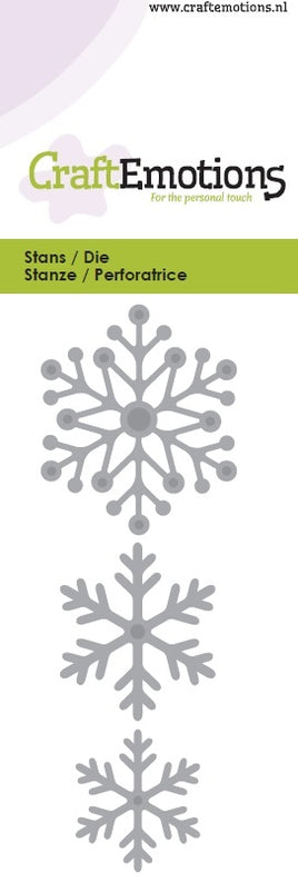 Snow Crystals Stencil Die Universal Embossing Cutting Machine Sizzix Card Making - Hobby & Crafts