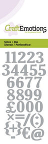 Numbers Stencil Die Universal Embossing Cutting Machine Sizzix Card Making - Hobby & Crafts